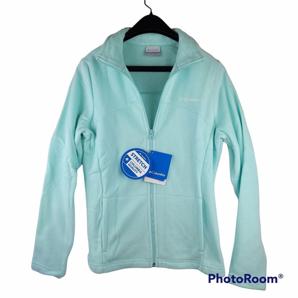 NWT Columbia Small Wind Green Western Ridge Fleece Zip Jacket